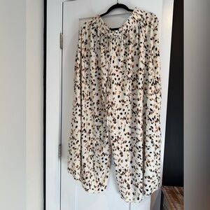 Leopard Print Wide-Leg Pants